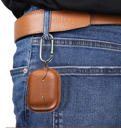 for Airpods Pro 2 Case Leather, Airpods Pro Leather Case Cover with Keychain Airpod Strap Compatible with Apple Airpod Pros 2Nd Generation 2023 2022/Airpods Pros 2019 (Front LED Visible), Brown