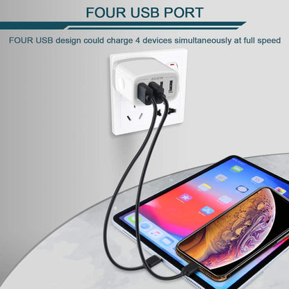 USB Charger Adapter, 2-Pack  4.8A 4-Muti Port Phone Wall Plug Fast Charging Block Box for Iphone 17 16 15 14 13 12 Pro Max 11 SE 10 XR XS, Samsung Galaxy, Moto, LG, Pixel, Power Cube Base Brick